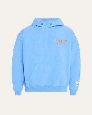 Gallery Department Terry 90S Logo Hoodie - Blue