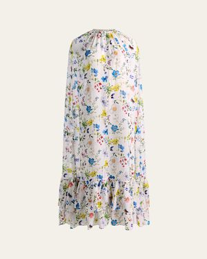Alice + Olivia Roya Maxi Cape - White