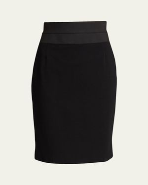 Akris Punto High-Waist Jersey Pencil Skirt - Black