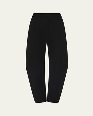 L'Agence Colby Barrel-Leg Pants - Black