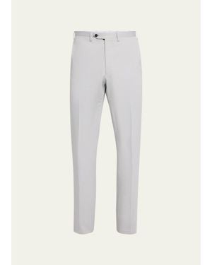 Kiton Cotton-Cashmere Twill Pants - Gray