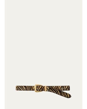 Veronica Beard Arch Ziger Calf Hair Belt - Natural