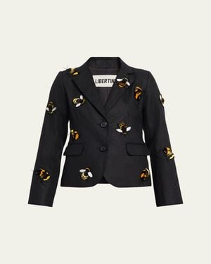 Libertine Buzz Off Linen Classic Jacket - Black