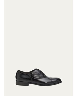 Doucal's Rennes Patent Leather Oxfords - White
