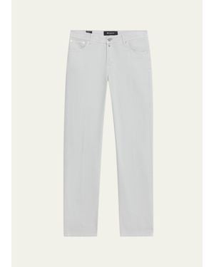 Kiton Cotton And Cashmere Stretch 5-Pocket Pants - White