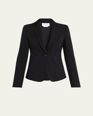 Akris Punto Wool Jersey Tailored Blazer Jacket - Blue
