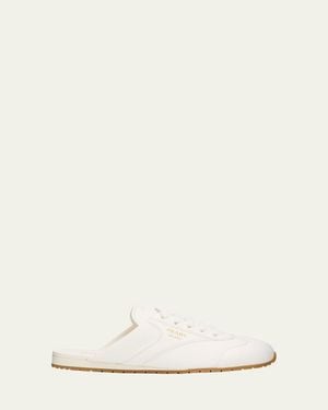 Prada Spark Leather Sneaker Mules - Natural