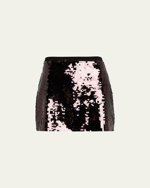 A.L.C. Cleo Sequined Mini Skirt - Black