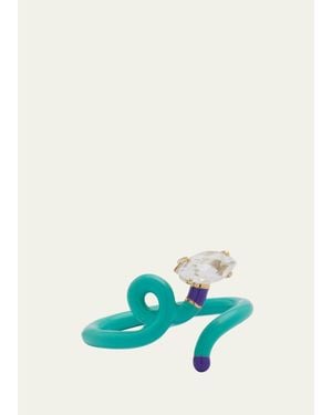 Bea Bongiasca Baby Vine Tendril Ring - Blue