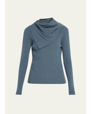 Zimmermann Valiant Merino Scarf Sweater - Blue