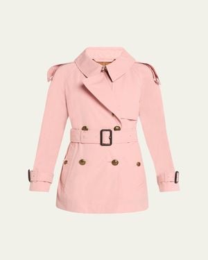 Burberry Fitzrovia Short Belted Trench Coat - Pink