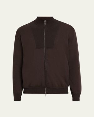Loro Piana Whitney Full-Zip Bomber Jacket - Black
