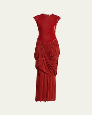 Zimmermann Memento Draped Dress - Red