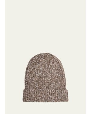 Brunello Cucinelli Sequin-Embellished Cashmere Beanie - Brown
