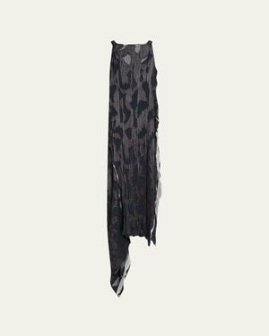 Jason Wu Abstract Stripe Jacquard Boat-Neck Dress - White