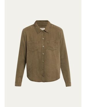 L'Agence Isla Denim Shirt - Green