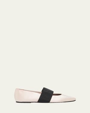 Givenchy Padded Leather Ballerina Flats - Natural