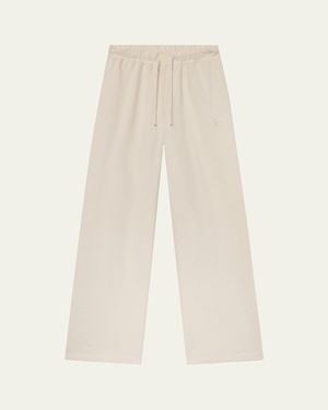 ÉTERNE Drawstring Wide Leg Sweatpant - White