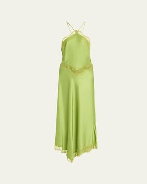knee length dresses for ladies V-Neck Midi Slip