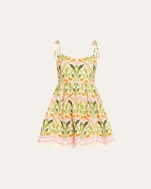 Cara Cara Laia Floral Mini Dress - Metallic