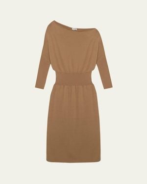 Jonathan Simkhai Janese Off-The-Shoulder Knit Midi Dress - Natural