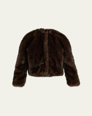 A.L.C. Gwen Faux Fur Jacket - Black