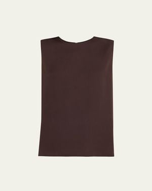 Theory Silk Straight Shell Top - Brown