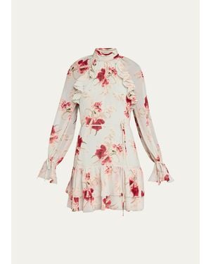 Cinq À Sept Sylvia Wilted Poppy Mini Dress - Pink