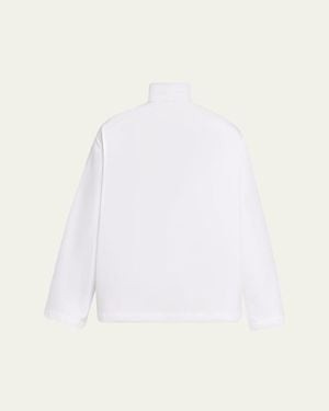 Alaïa Cotton Poplin Reverse Jacket - White