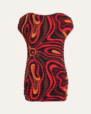 PUCCI Marmo Print Shibori Mini Dress - Red