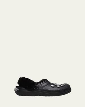 Simone Rocha x Crocs X Crocs Crystal Faux Fur Clogs - White