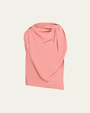 Michael Kors Fluid Wool Draped Sleeveless Blouse - Pink