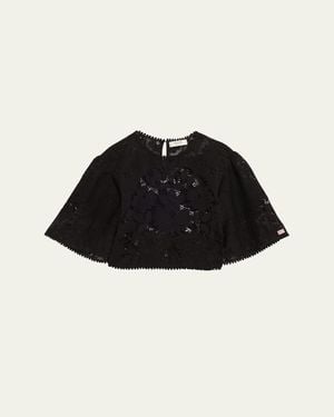 Sea Arianna Floral Lace Blouse - Black