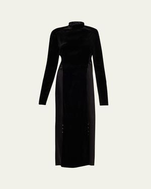 Lanvin Benitier Open-Back Velvet Maxi Dress - Black