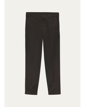 Prada Garment-Dyed Cotton Twill Pants - Black