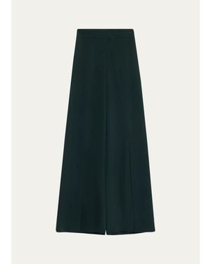 Akris Fellia Silk Georgette Flared Pants - Green