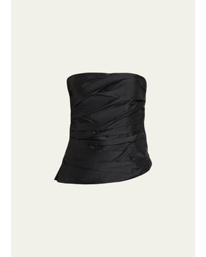 Jonathan Simkhai Emerson Ruched Bustier - Black