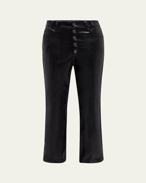 Cinq À Sept Wallace Faux Leather Bootcut Ankle Pants - Black