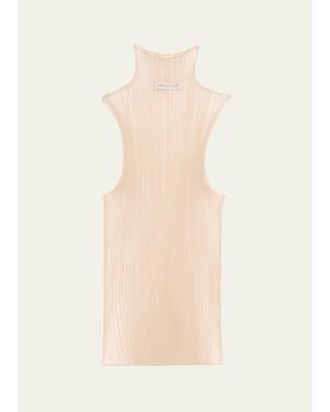 AISLING CAMPS Sleeveless Modern Mist Sheer Turtleneck - Natural