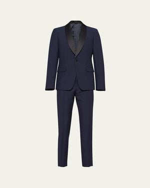 Prada Mohair-Wool Smoking Suit - Blue
