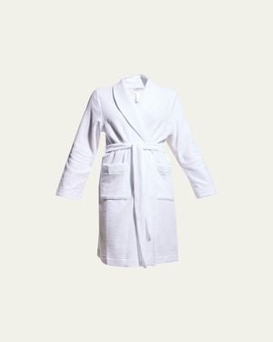 Hanro Plush Short Robe - Blue