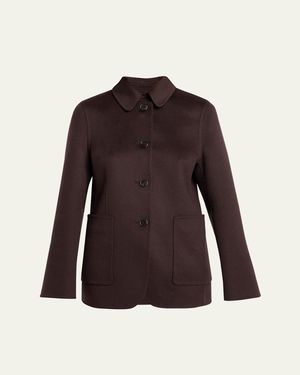 The Row Tiras Cashmere Single-Breasted Jacket - Purple