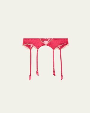 Lise Charmel Eblouissante Icone Embroidered Suspender Belt - Multicolor