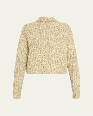 Ulla Johnson Albie Mock-Neck Knit Pullover - Natural