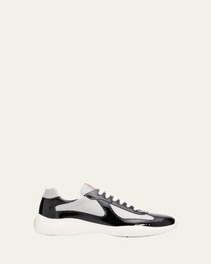 Prada America's Cup Patent Leather Sneakers - White