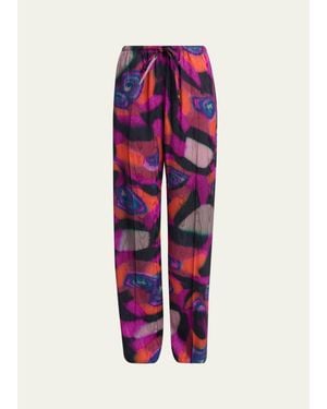 Dries Van Noten Puvis Long Drawstring Pants - Pink