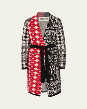 Libertine Mix It Up Cashmere Belted Slim Cardigan - White