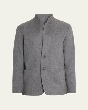 Sease Ellen Wool And Cashmere Unstructured Blazer - Gray