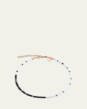 Elsie & Fred Louise Choker With 4Mm Heishi Beads - White