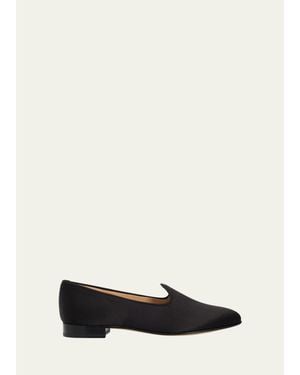 Vibi Venezia Silk Loafers - White